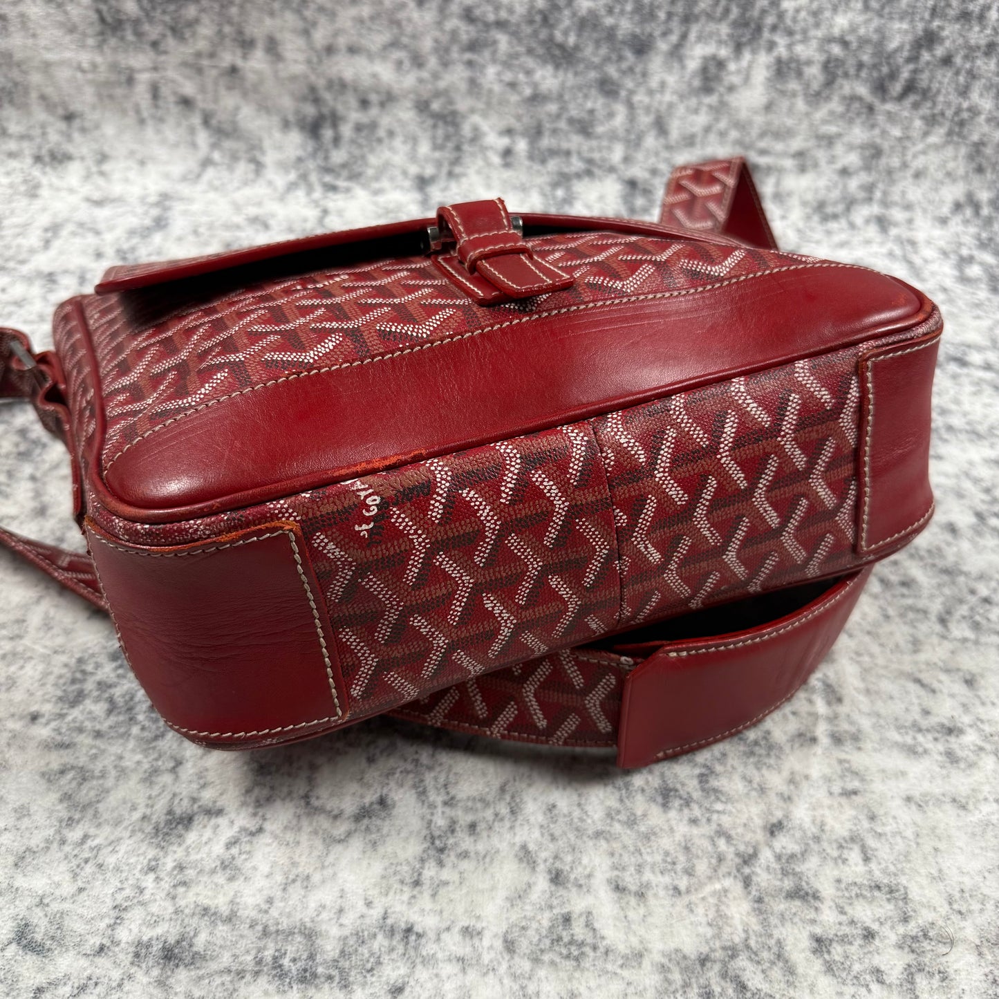 Goyard Grand Bleu MM Personalized “K” Crossbody Messenger Bag