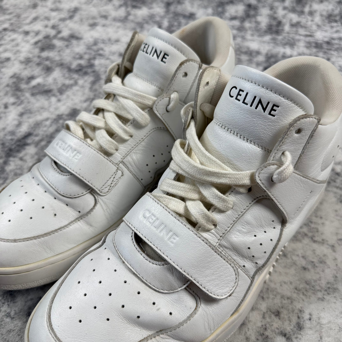 Celine CT-02 Leather High-Top ‘White’ Shoes
