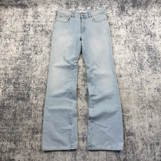 Off-White FW22 Seasonal Light Wash Flared Denim Jeans