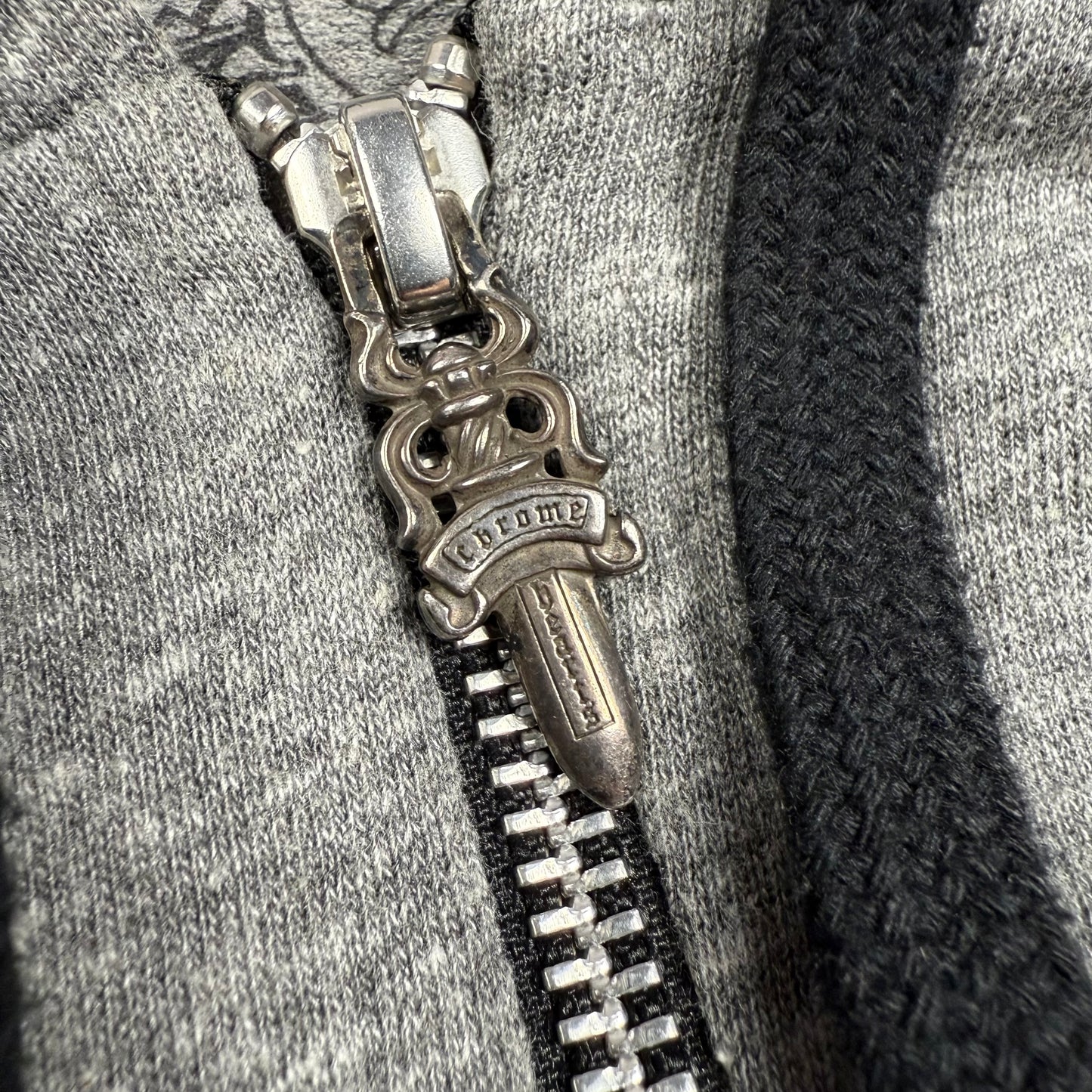 Chrome Hearts T-Bar F*** You Zip-Up Hoodie Heather Grey