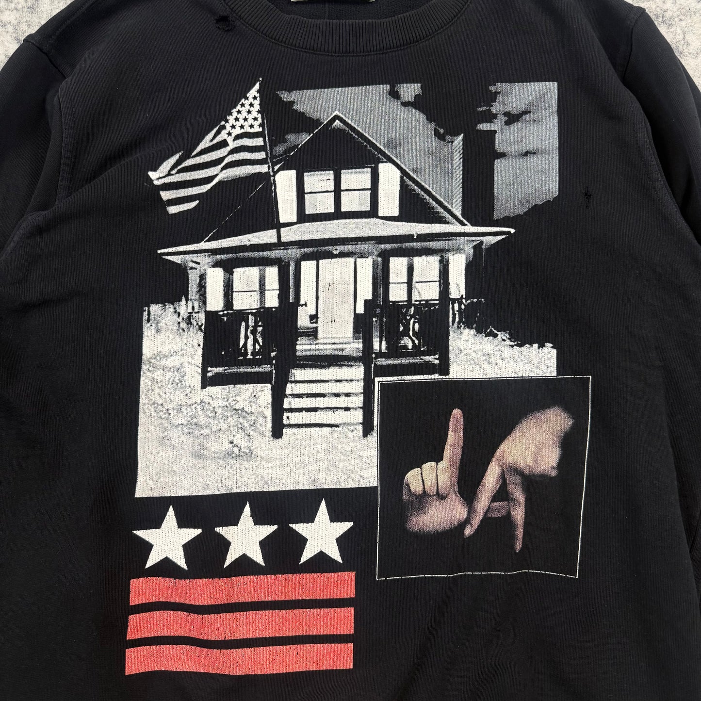 Givenchy L.A. House ‘Black’ Distressed Sweatshirt