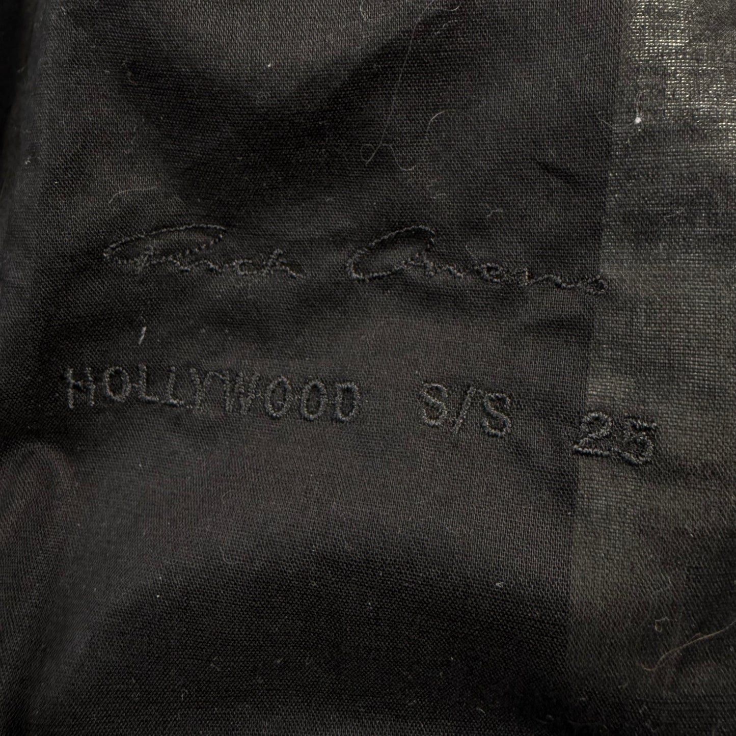 Rick Owens SS25 Hollywood Officer ‘Black’ Coat