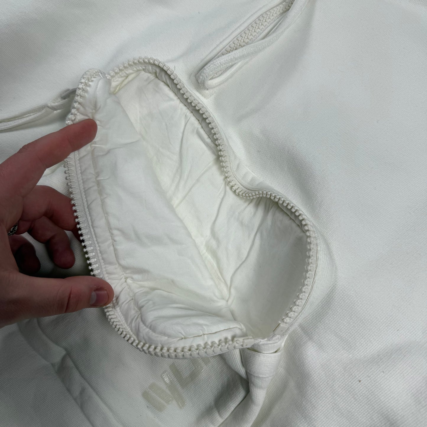 Louis Vuitton 3D Patched Pocket Half-Zip ‘White’ Hoodie