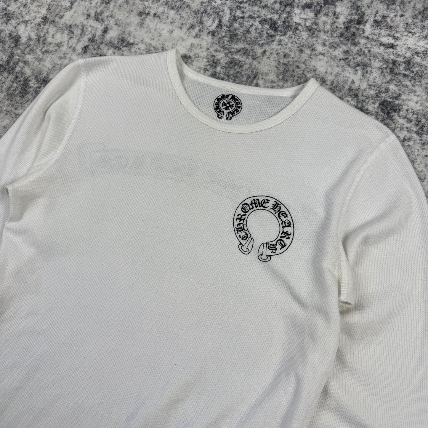 Chrome Hearts Horseshoe Cross Scroll Thermal ‘White’ L/S