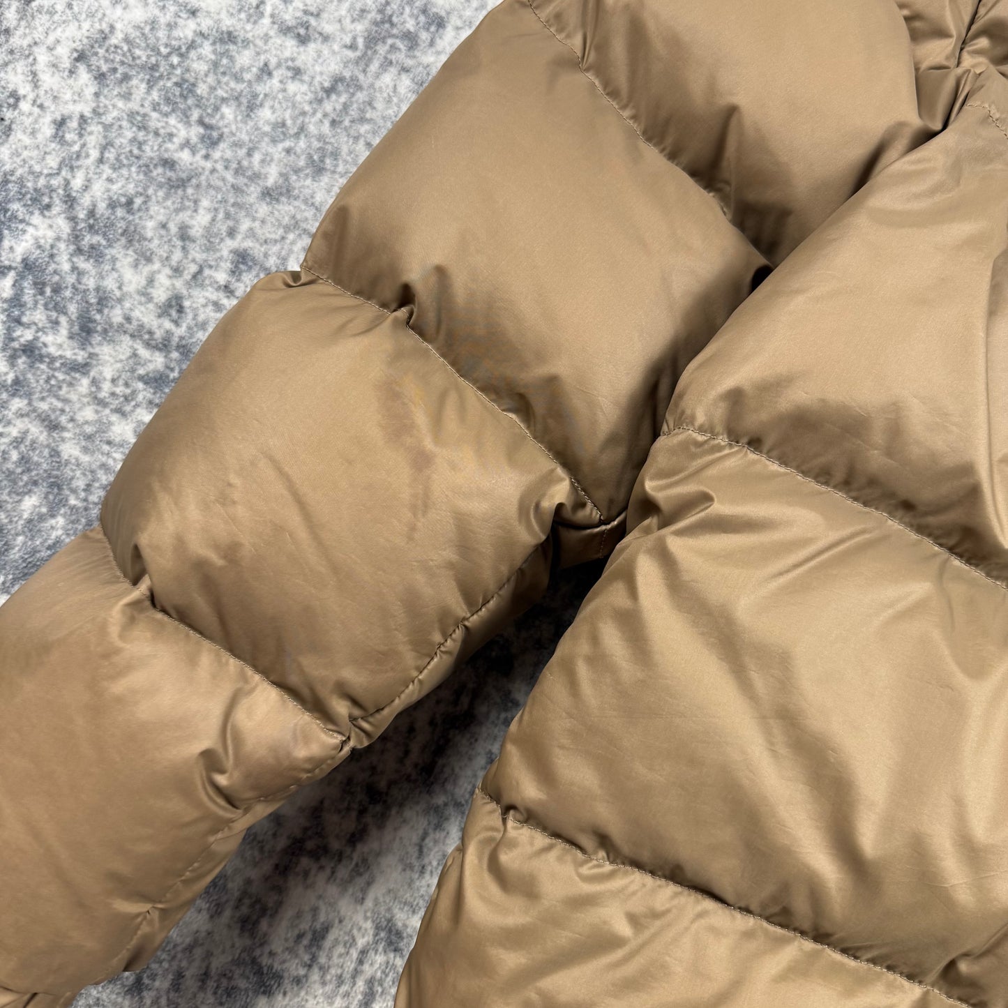 Moncler Vintage Brown Down Puffer Jacket With Sleeve Pocket
