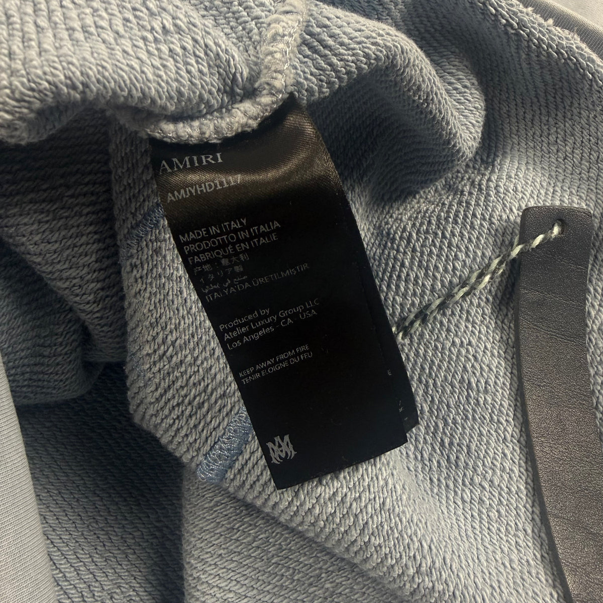 AMIRI Cotton Bleach Bandana ‘Blue’ Hoodie