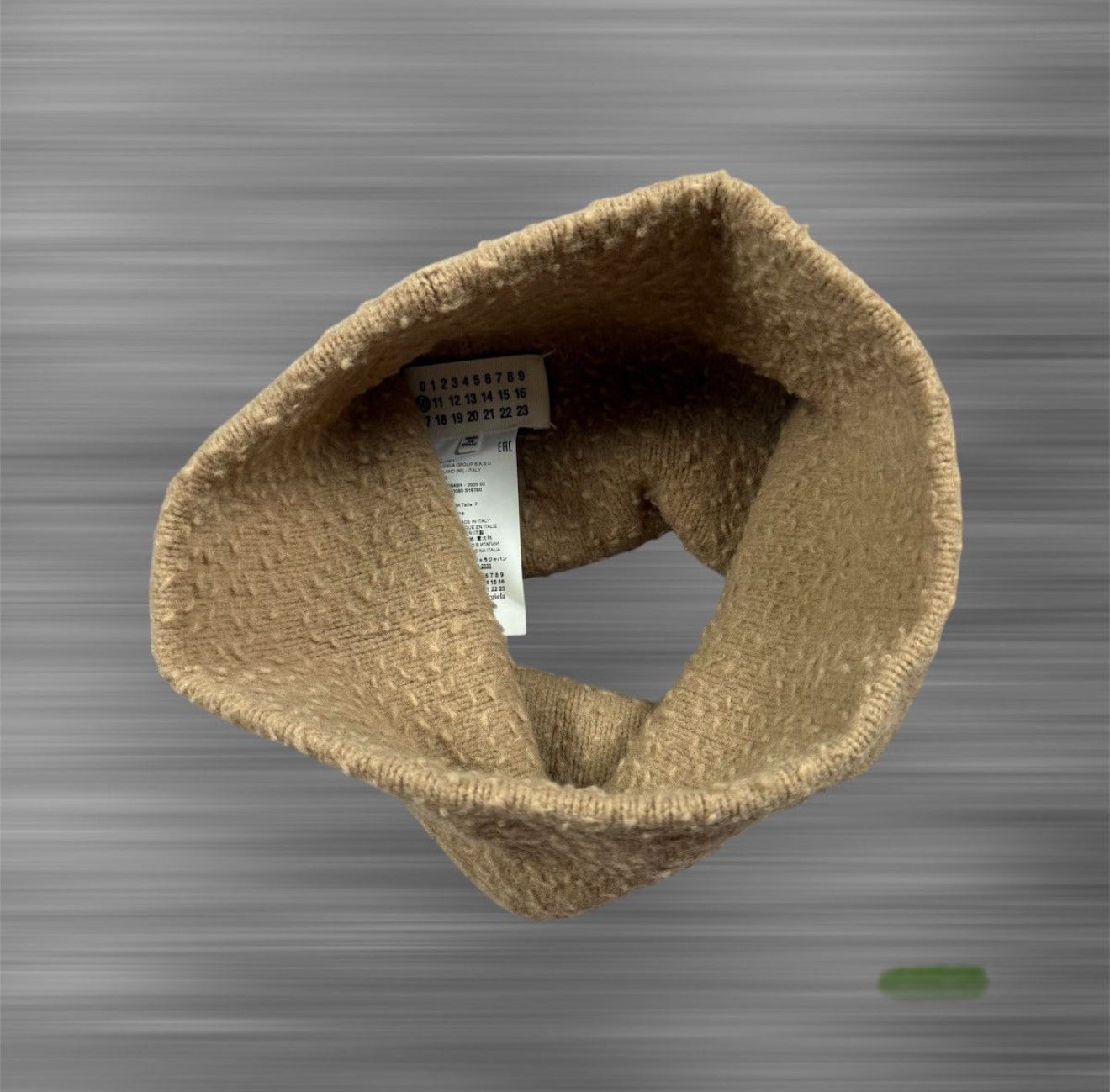 Maison Margiela Beige Gauge Piled Tube Scarf
