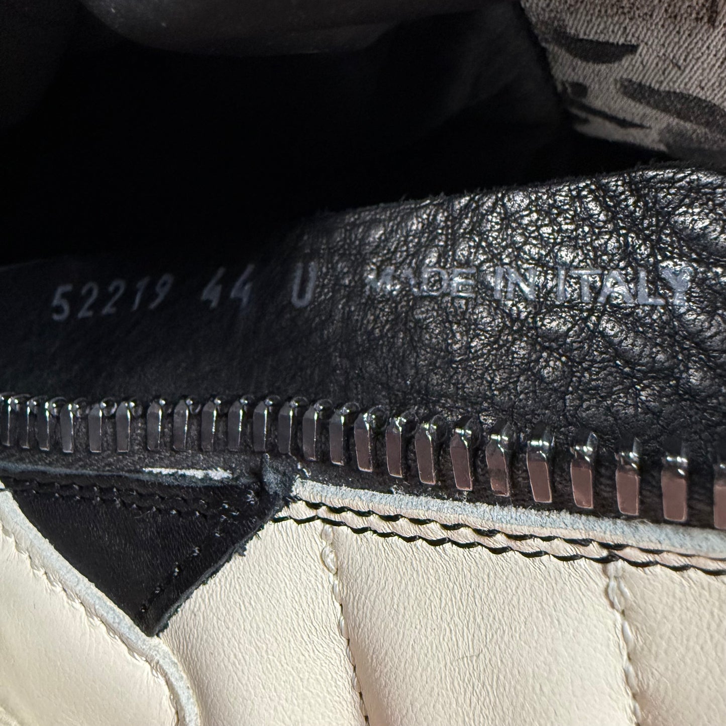 Rick Owens Leather ‘Black/Milk’ Geobaskets