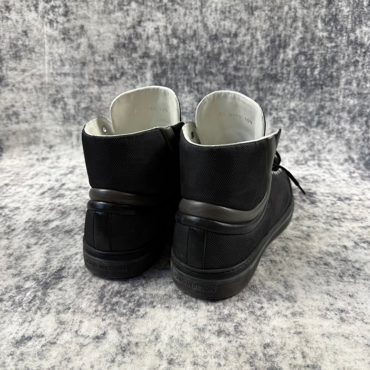 Louis Vuitton Damier Graphite Black High-Top Sneakers