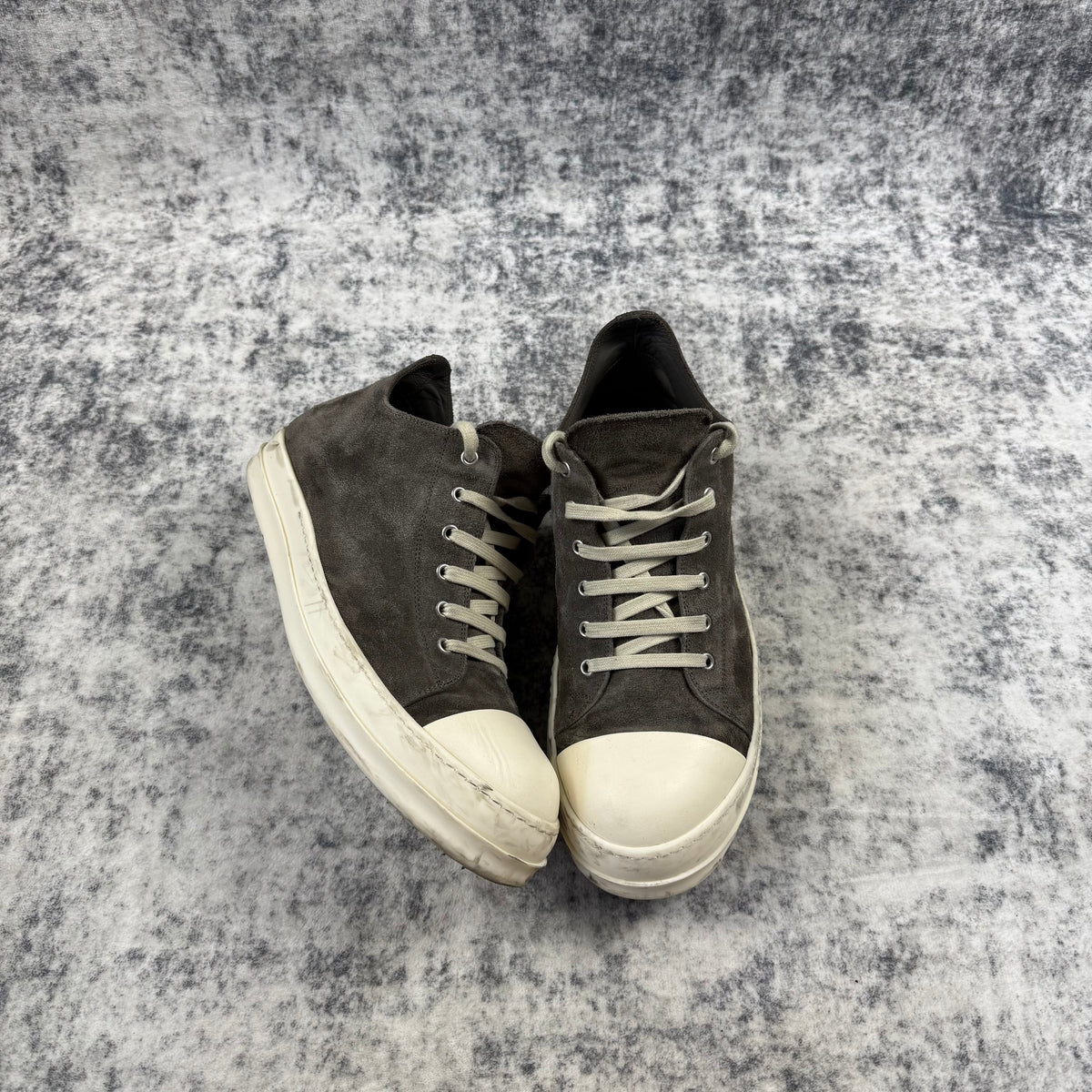 Rick Owens Suede Low Top Ramones Shoes