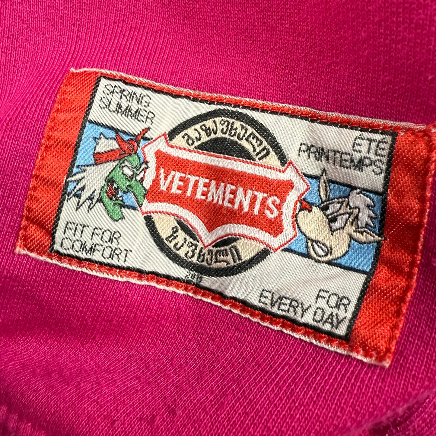 Vetements Augmented Reality Cartoon ‘Pink’ Hoodie