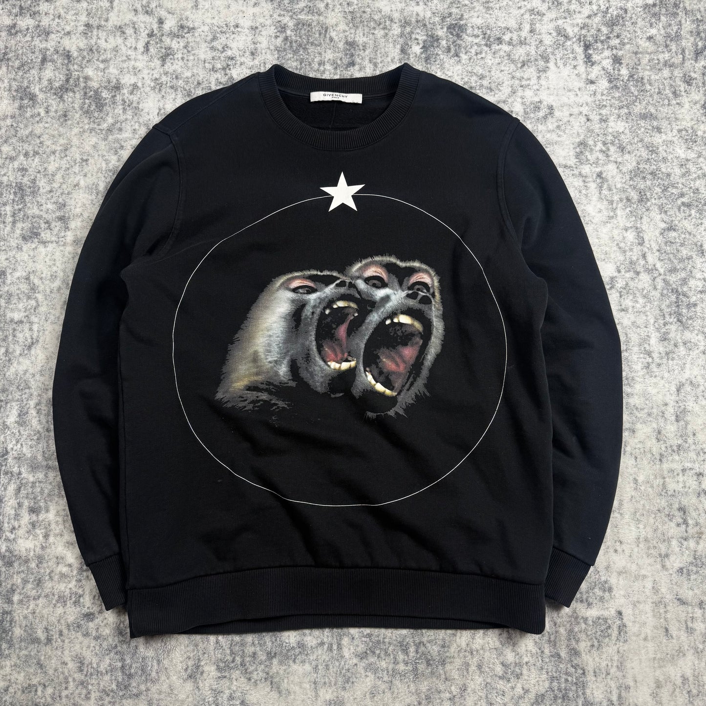 Givenchy FW/15 Screaming Monkeys Graphic ‘Black’ Crewneck