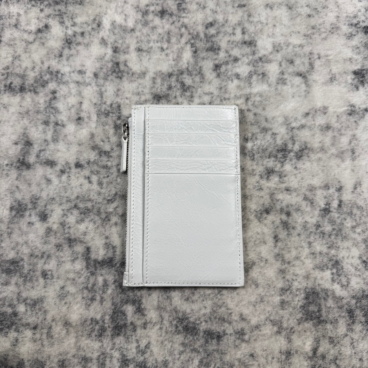 Balenciaga Diy Metal Logo Leather Card Holder