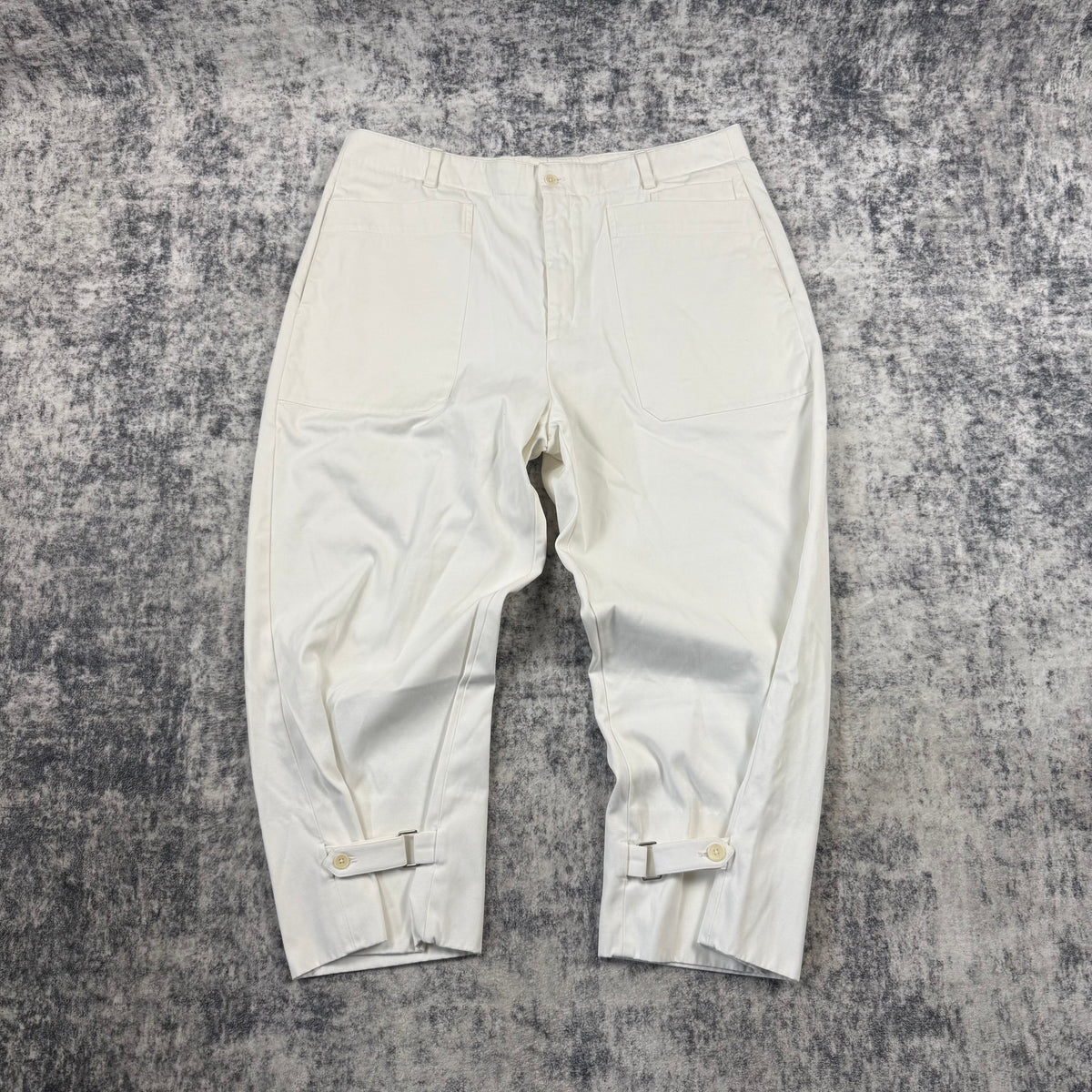 Hermès Vintage White Adjustable Ankle Riding Trousers