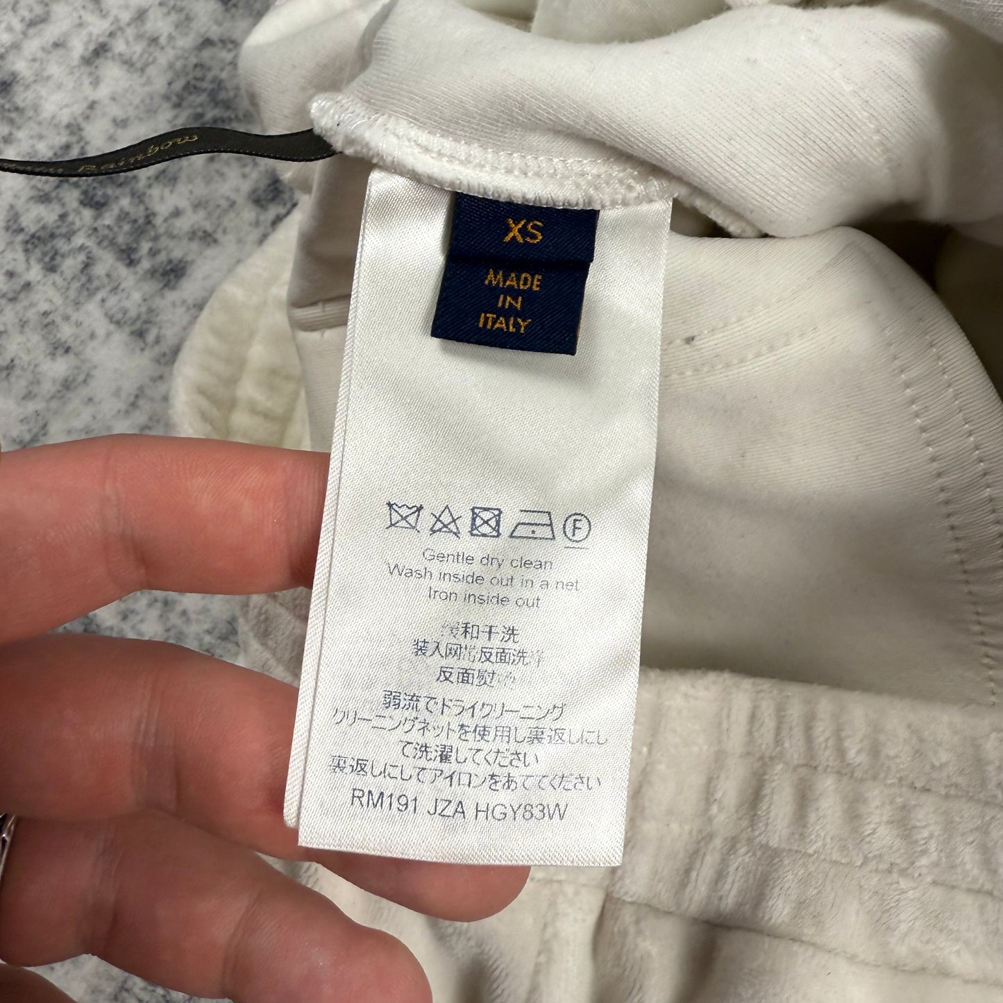 Louis Vuitton Monogram Flocked Logo ‘White’ Sweatpants
