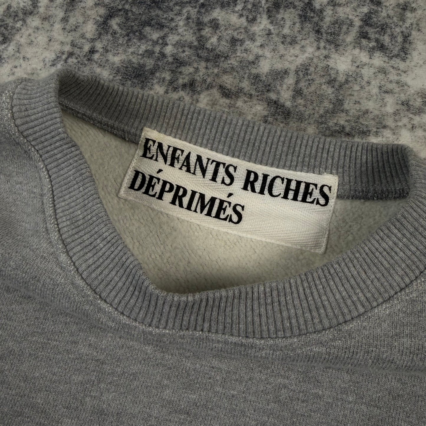 Enfants Riches Déprimés Paint Splatter Logo ʼGrey’ Crewneck
