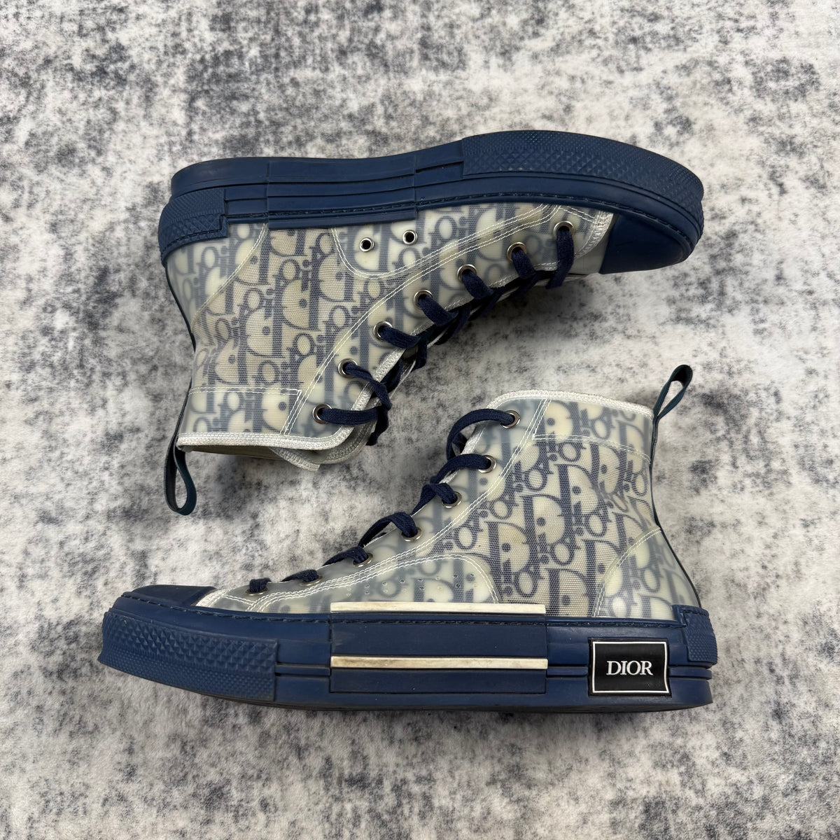Dior B23 Oblique ‘Navy’ High Top Shoes