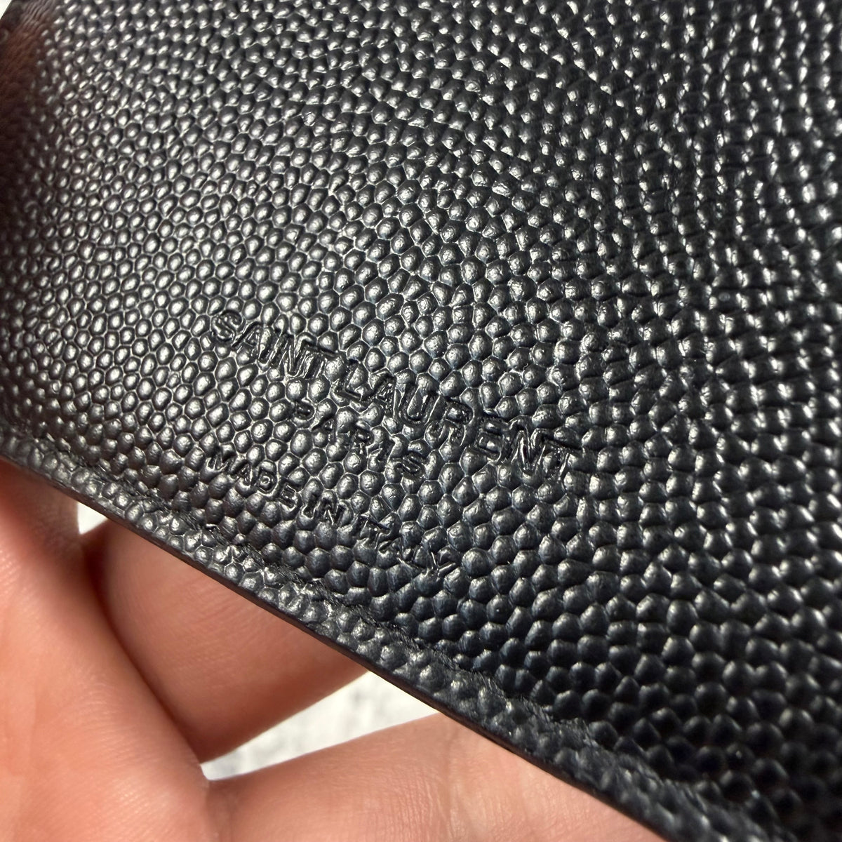 Saint Laurent Paris Black Grain de Poudre Leather Bifold Wallet