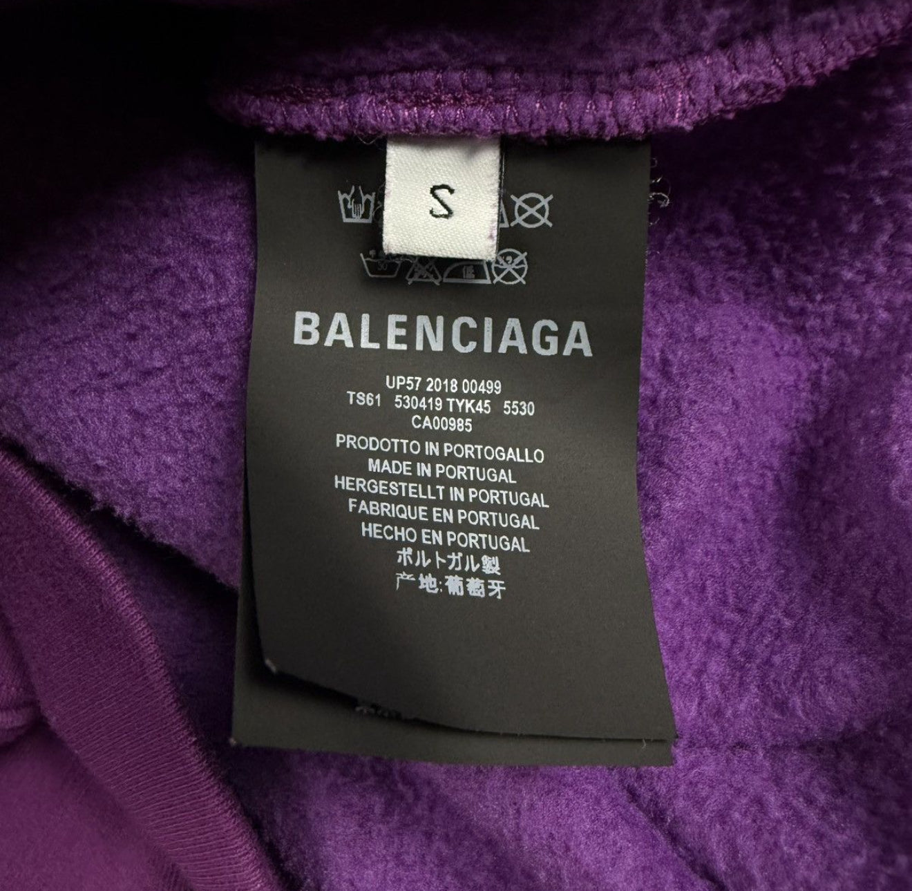 Balenciaga Purple Big Back Logo Hoodie