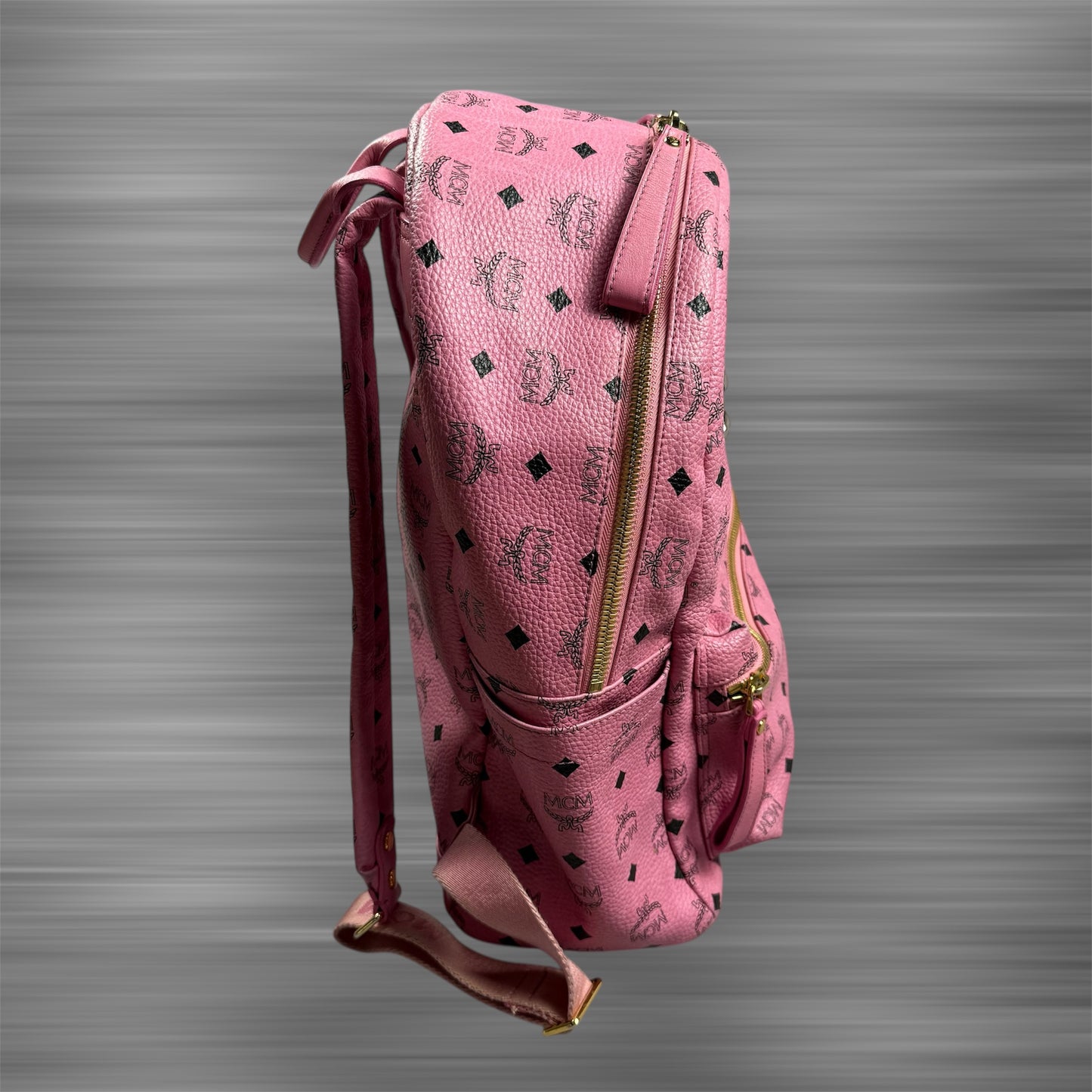 MCM Visetos ‘Pink’ Studs Backpack