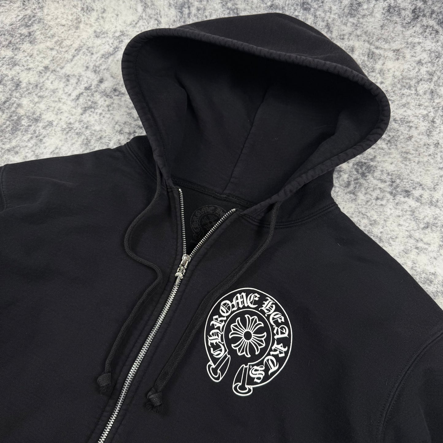 Chrome Hearts Los Angeles Thermal Horseshoe ‘Black’ Zip Hoodie