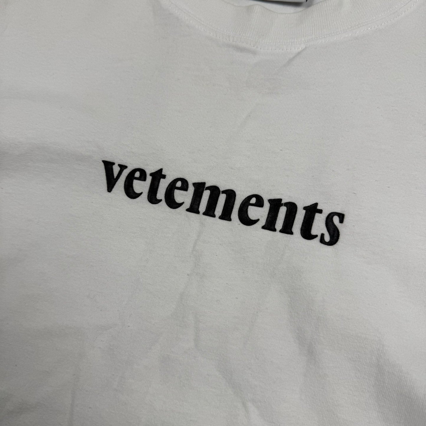Vetements 2020 Shipping Label ‘White’ T-Shirt