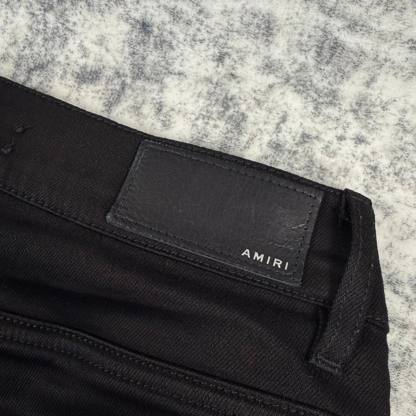Amiri MX1 Distressed Tapered Leg ‘Black’ Jeans
