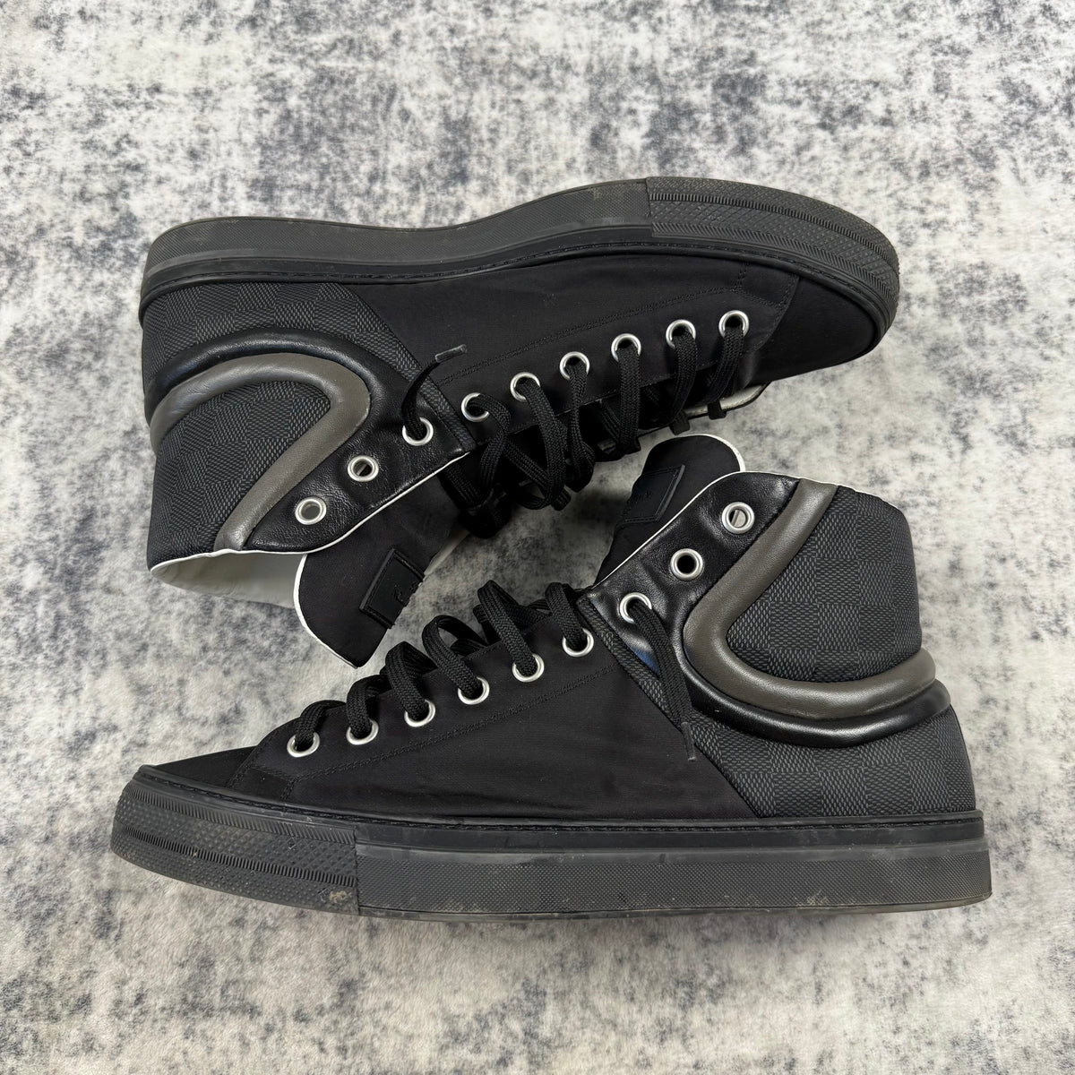 Louis Vuitton Damier Graphite Black High-Top Sneakers