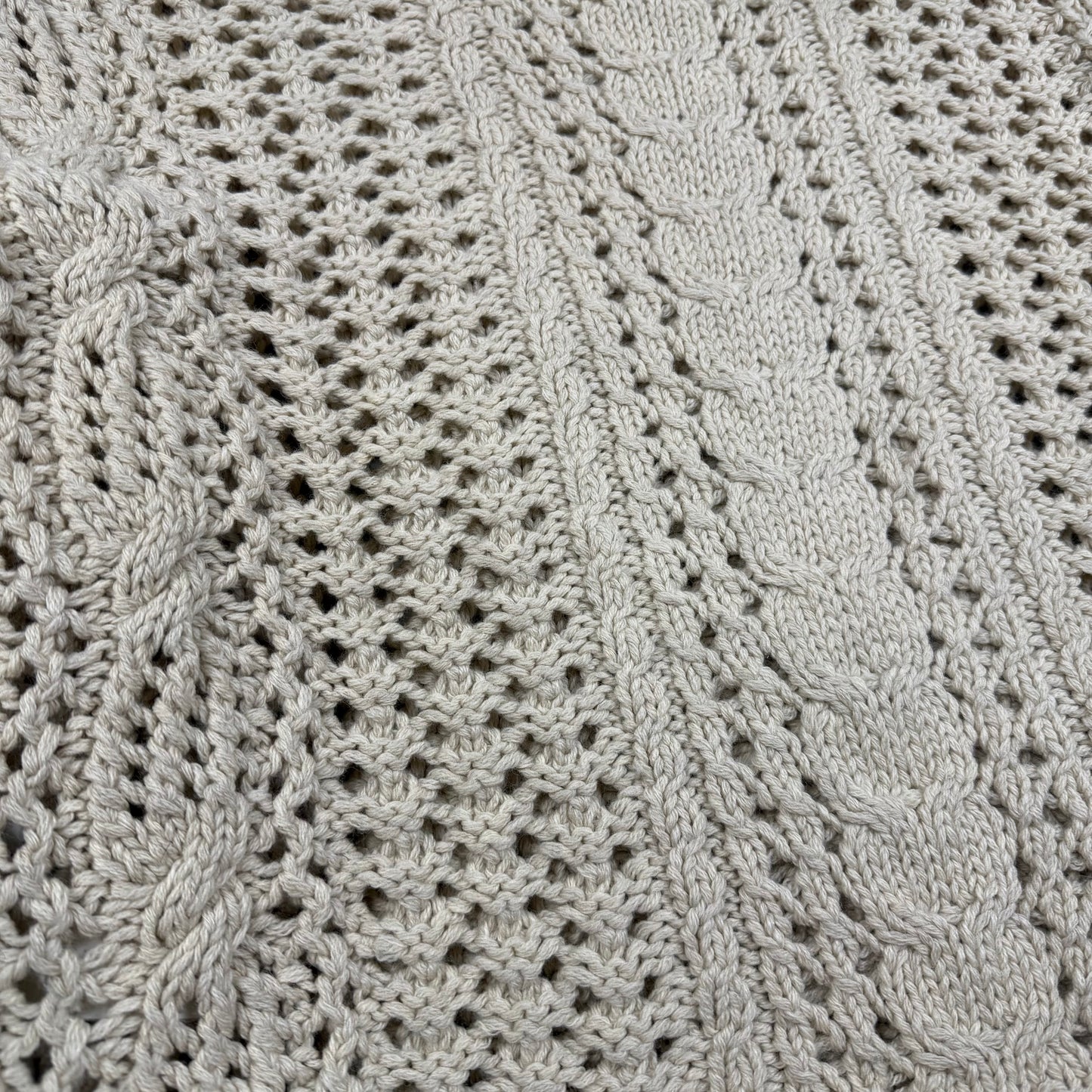 Yohji Yamamoto Fisherman Cable Knit Wool ‘Beige’ Sweater