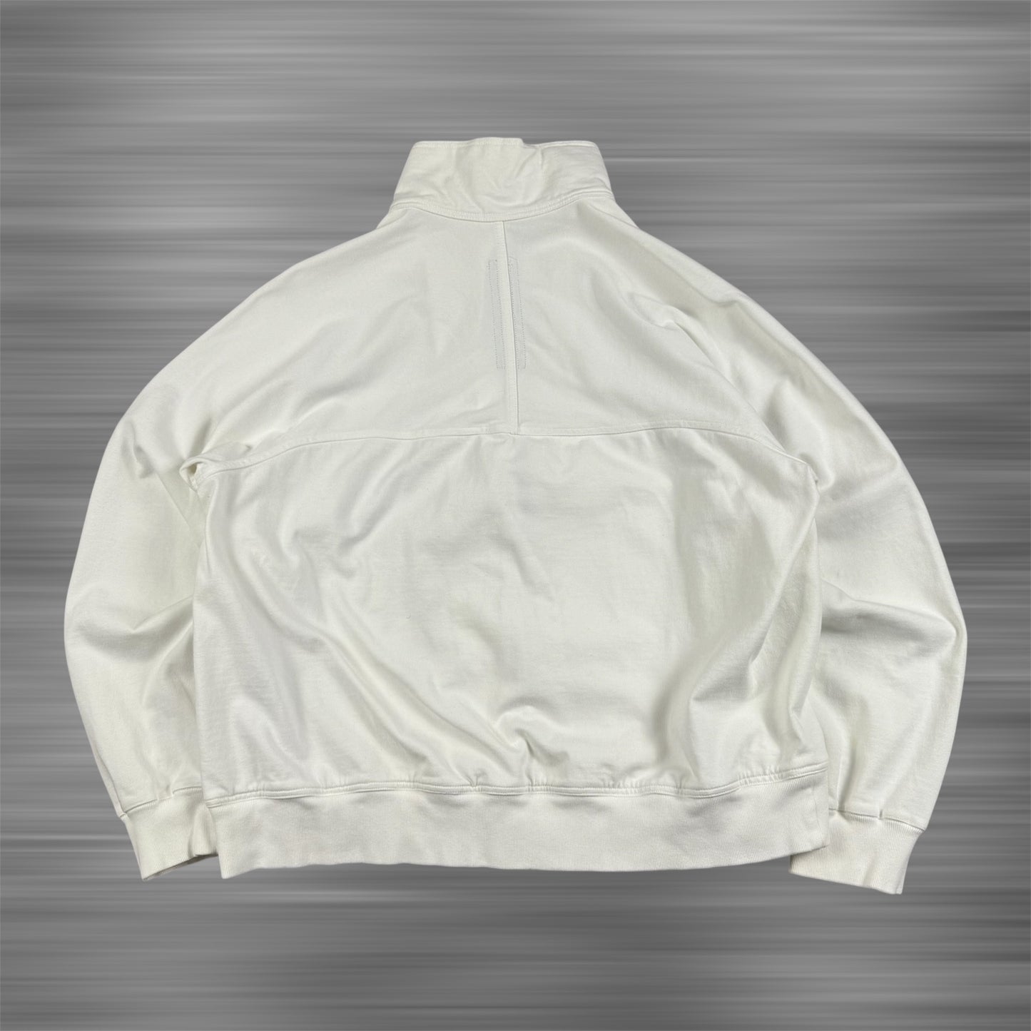 Rick Owens SS20 Fogachine High Neck Zip Up ‘White’ Sweater