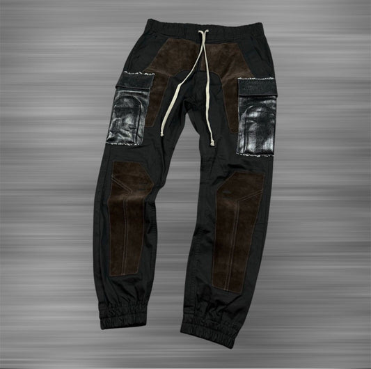 Rick Owens FW19 "Larry" Suede Panel Cargo
Joggers