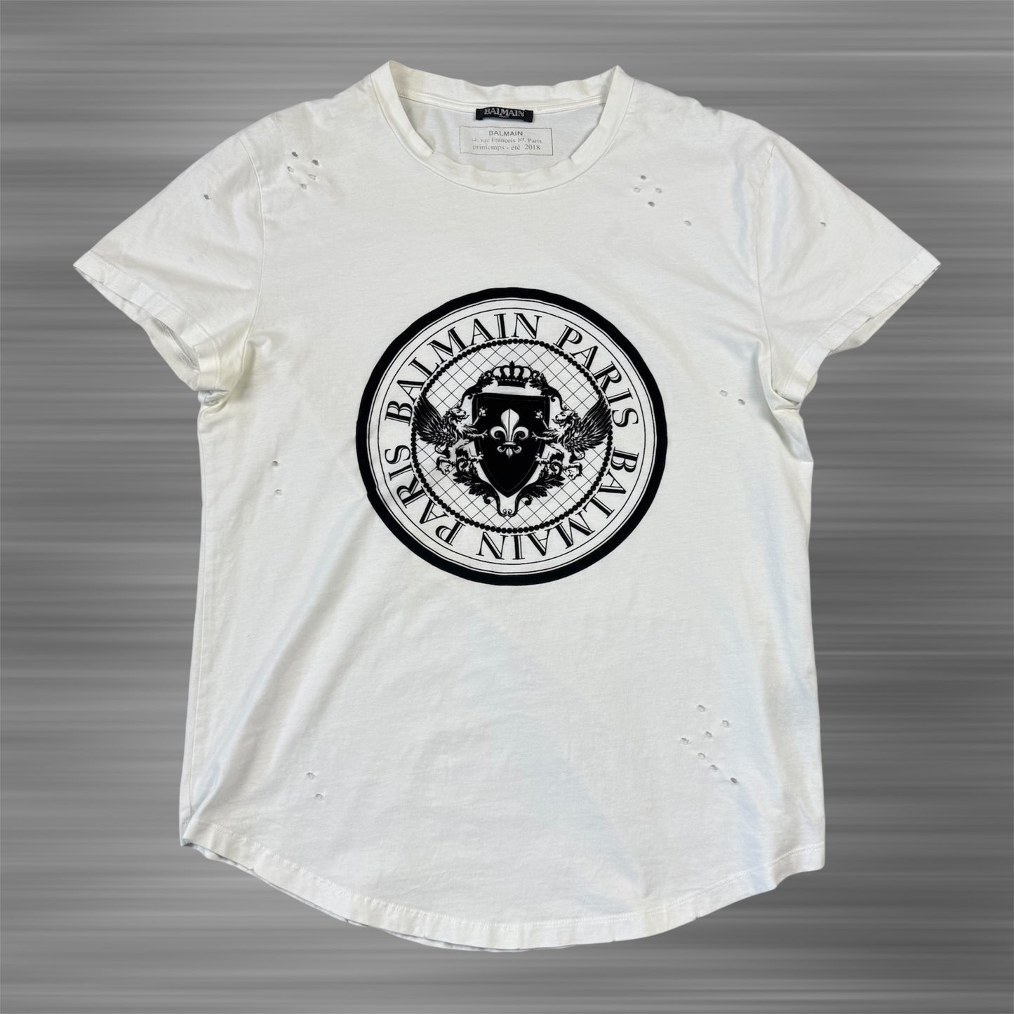 Balmain SS18 Distressed T-Shirt