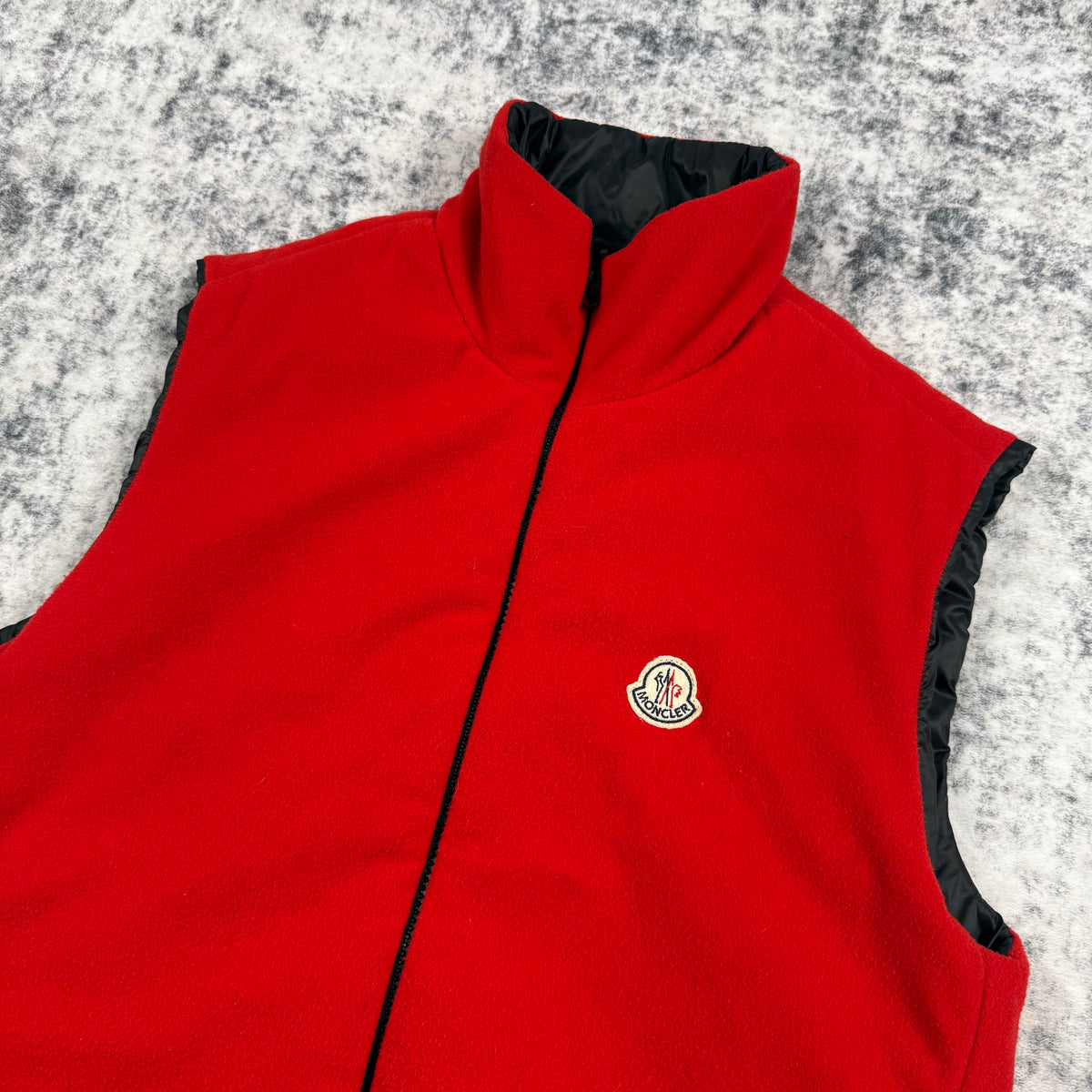 Vintage Moncler Reversible Fleece ‘Red / Black’ Vest