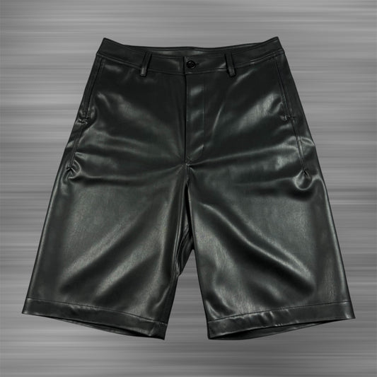 Rick Owens DRKSHDW Leather Baggy ‘Black’ Shorts