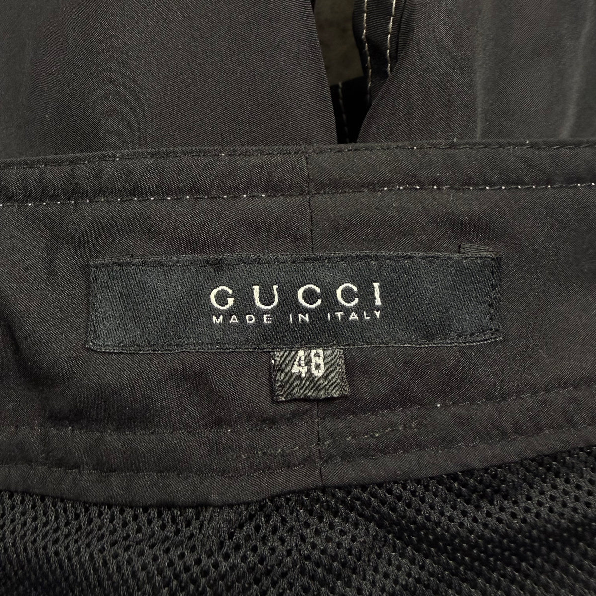 Vintage Gucci Black Contrast Stitch Technical Pants