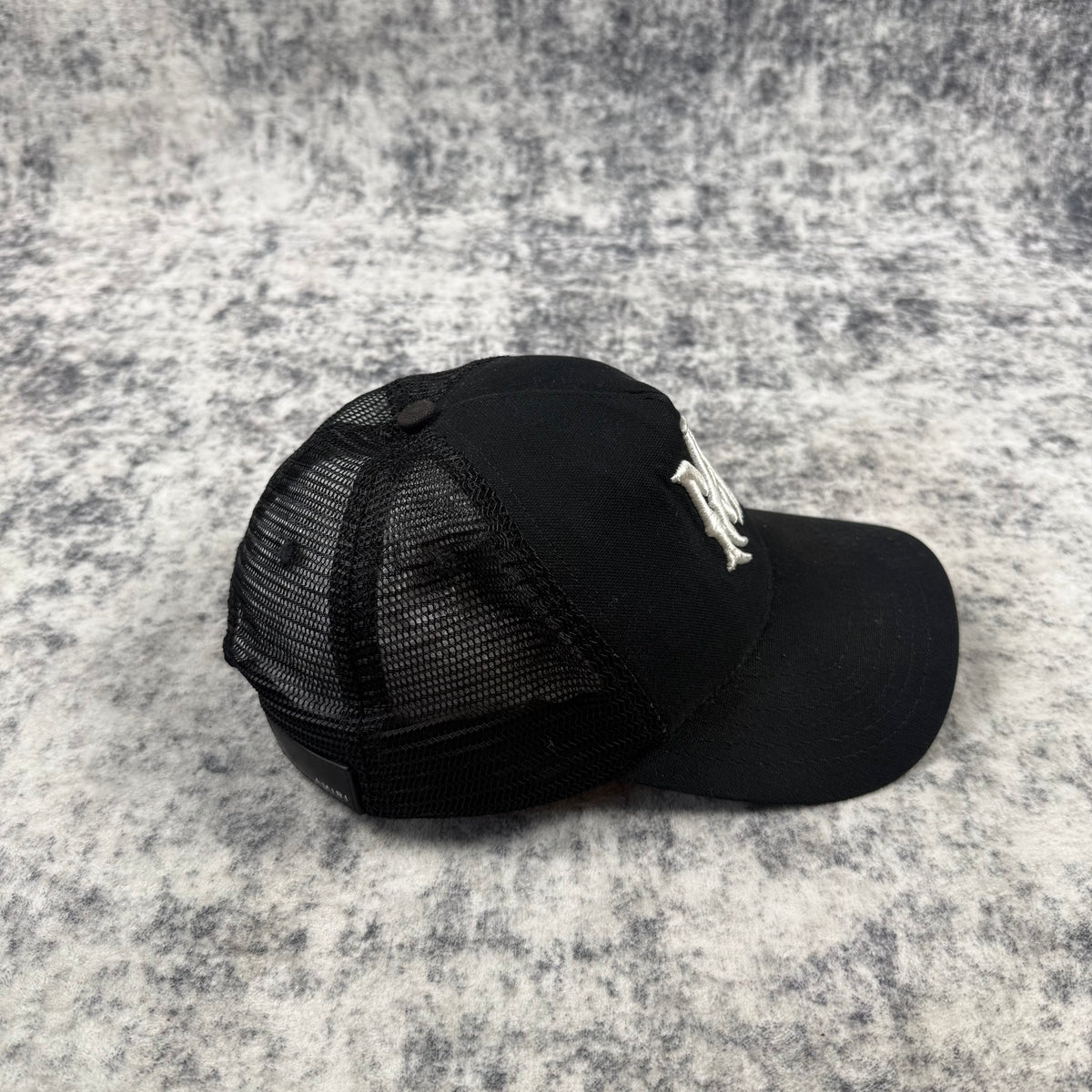 Amiri M.A. Logo Black Trucker Hat