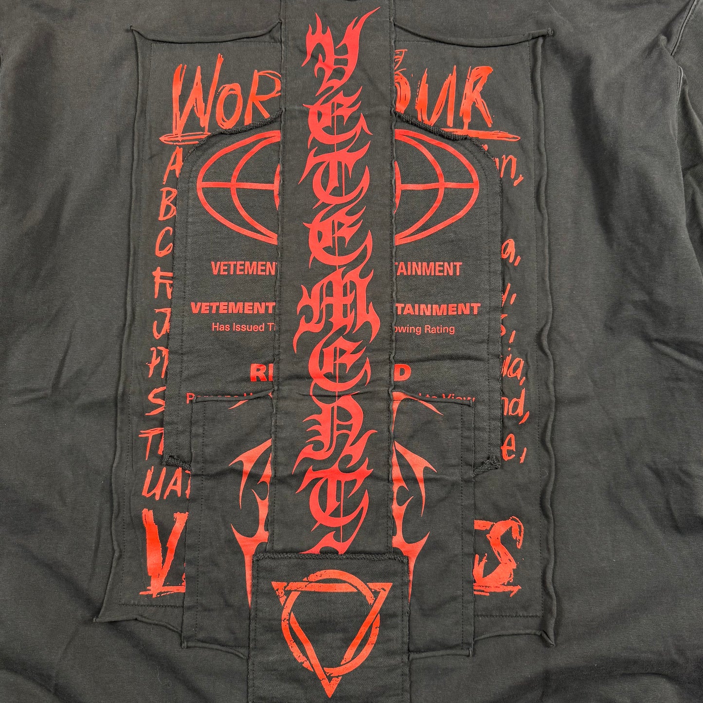 Vetements Hardcore Patched Dense ‘Black’ T-Shirt