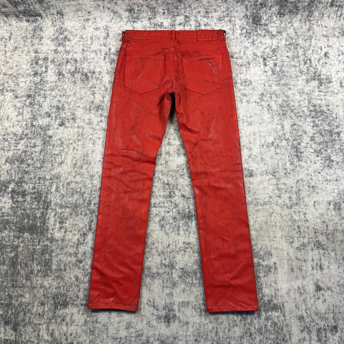 Maison Margiela x H&M FW/12 Red Painted Denim Jeans
