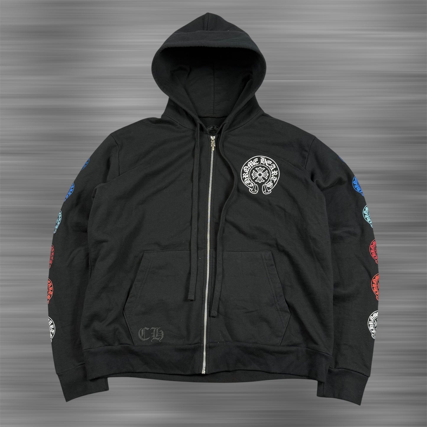 Chrome Hearts Multi color Horseshoe Logo Zip Up Hoodie