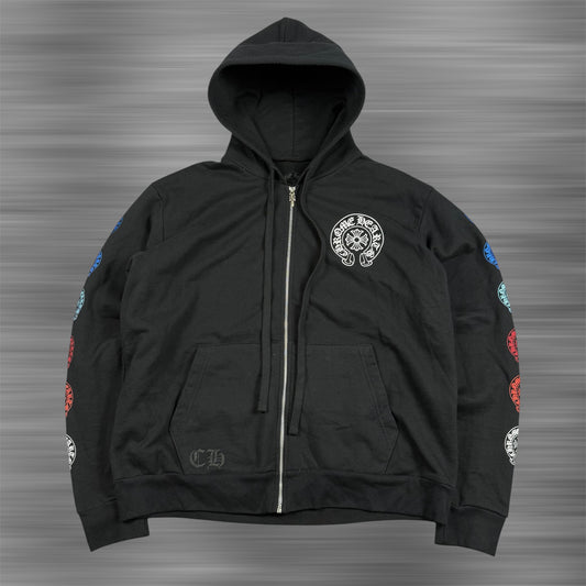 Chrome Hearts Multi color Horseshoe Logo Zip Up Hoodie