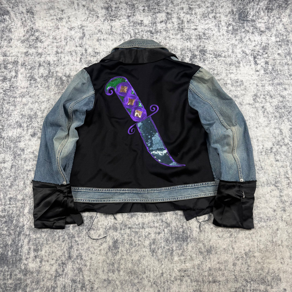 Undercover Jun Takahashi Sequin Dagger Hybrid Denim Jacket