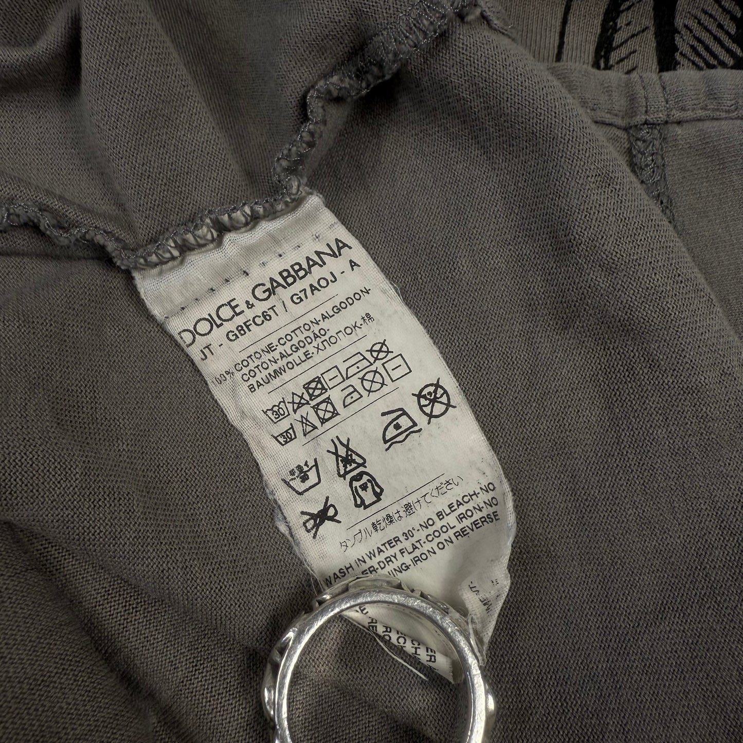 Dolce & Gabbana 2000s Monarchy King Grey T-Shirt