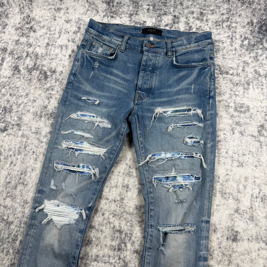 AMIRI Blue Bandana Thrasher Jeans
