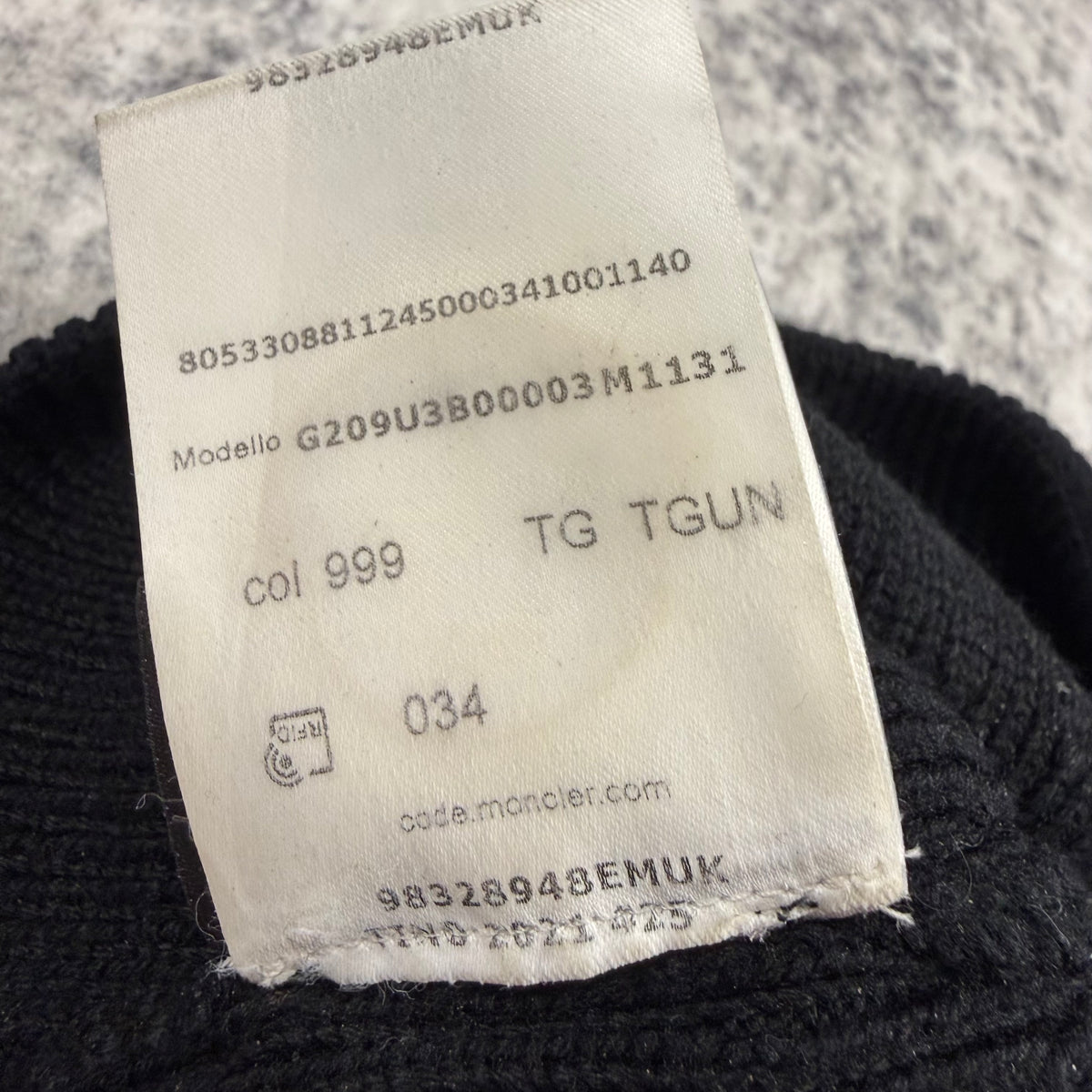 Moncler Genius x Frgmnt Hiroshi Fujiwara Logo Band ‘Black’ Beanie