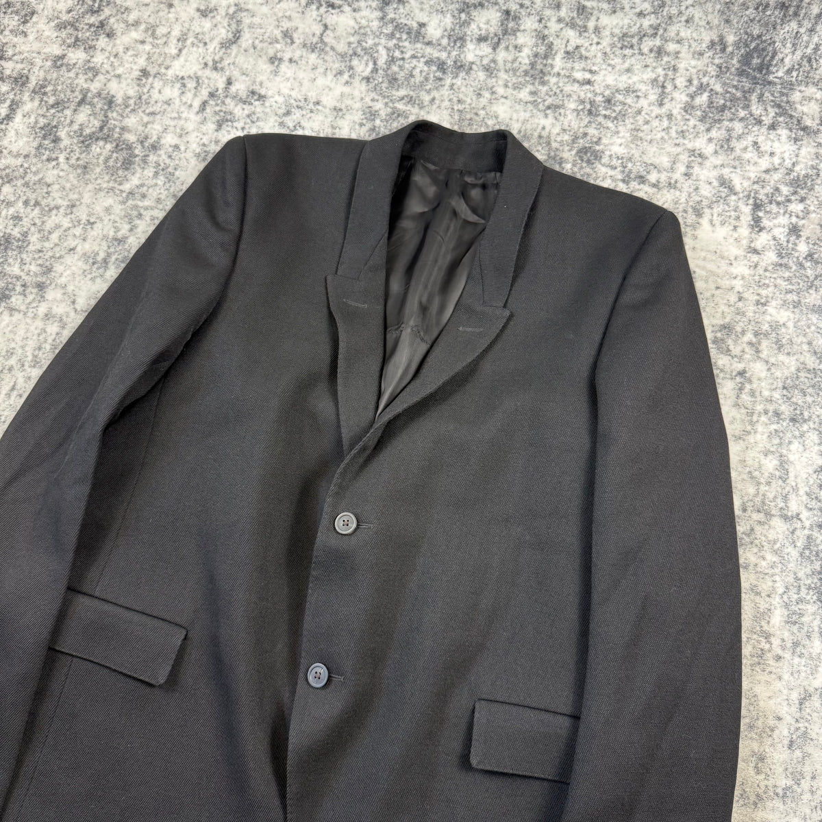 Rick Owens FW/24 Porterville Black Wool Drill Tatlin Blazer