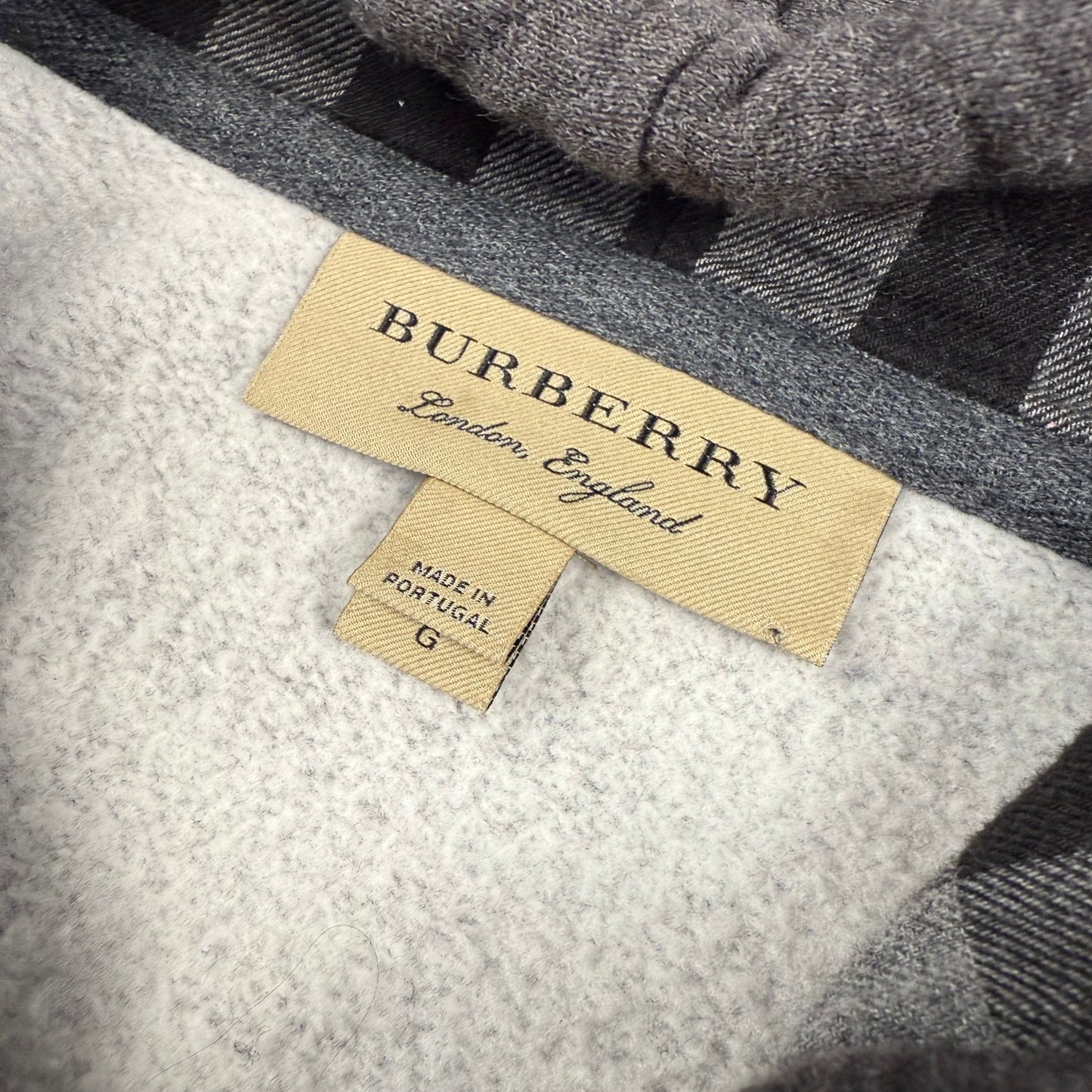 Burberry Nova Check Hood ‘Dark Grey’ Zip-Up Hoodie
