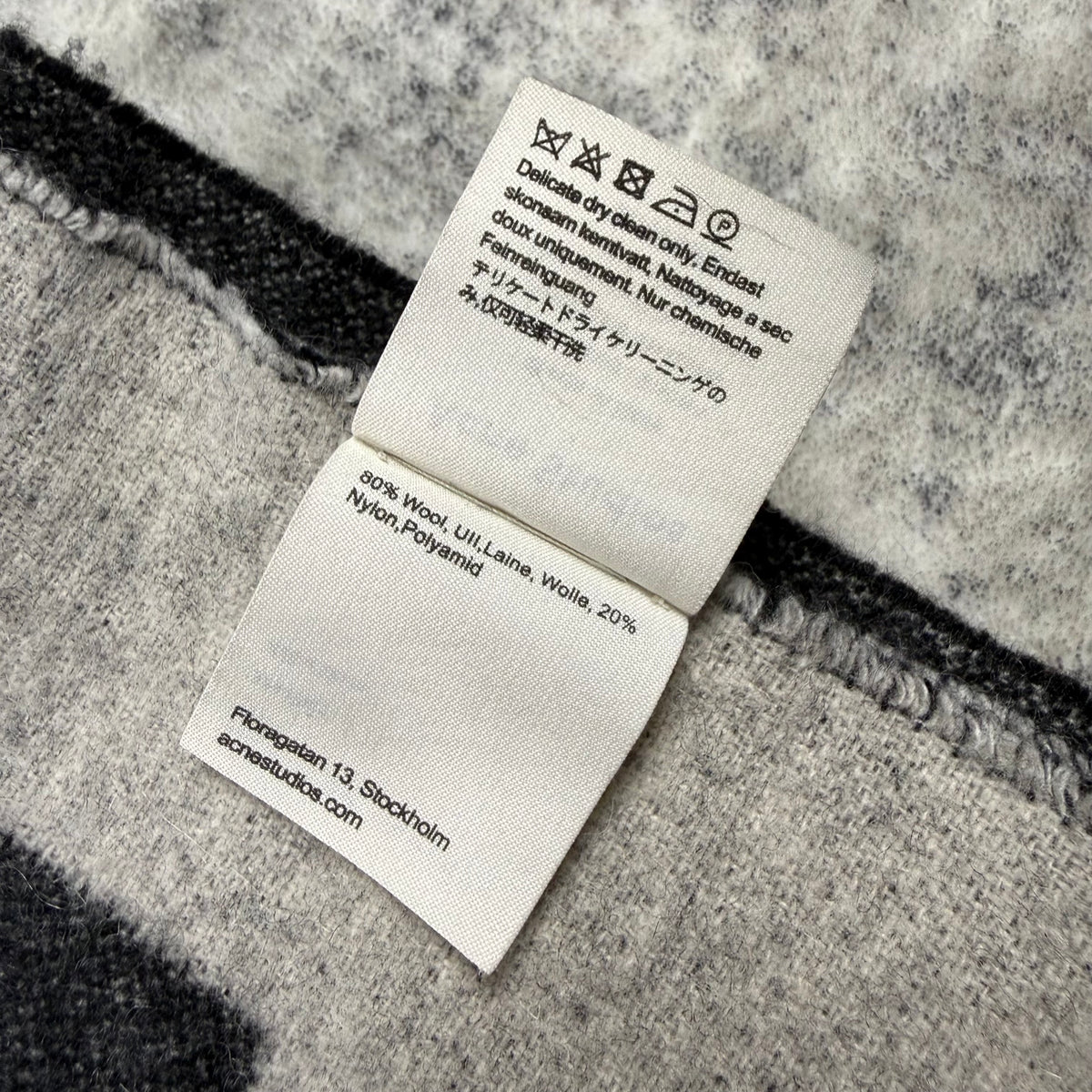 Acne Studios Reversible Logo Wool Scarf