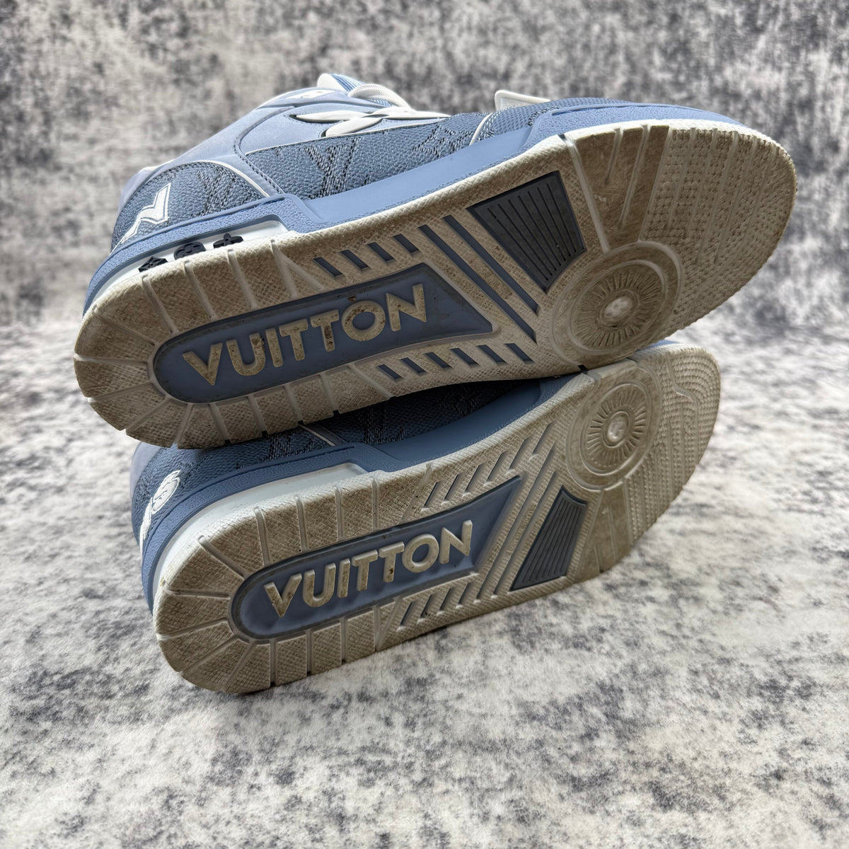 Louis Vuitton Sky Blue Strap Trainers Shoes