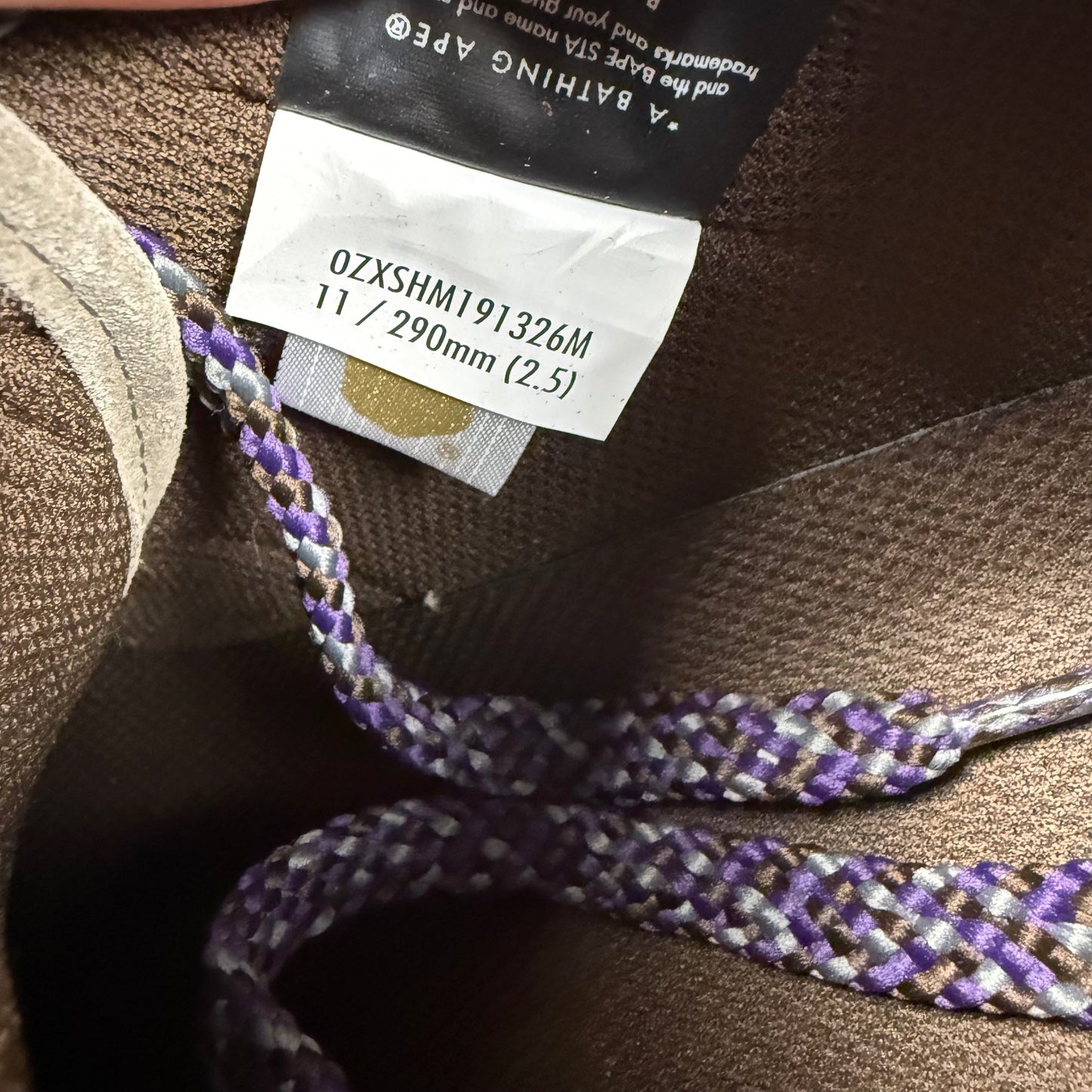 BAPE STA Low ‘Brown/Purple’ Leather Sneakers
