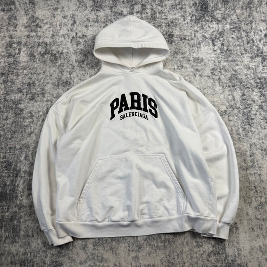 Balenciaga Paris Logo ‘White’ Hoodie